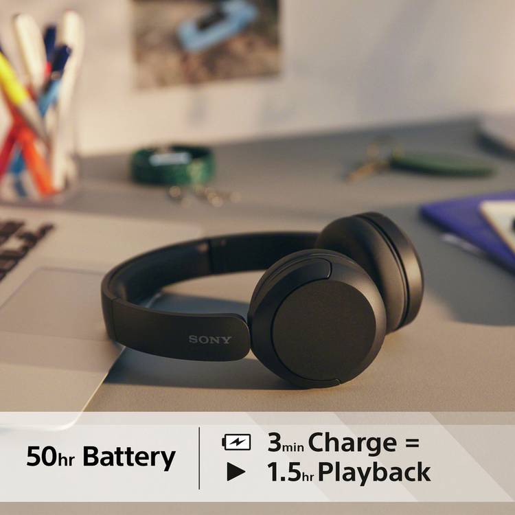 Sony on-ear wireless Bluetooth headphones (British brand)