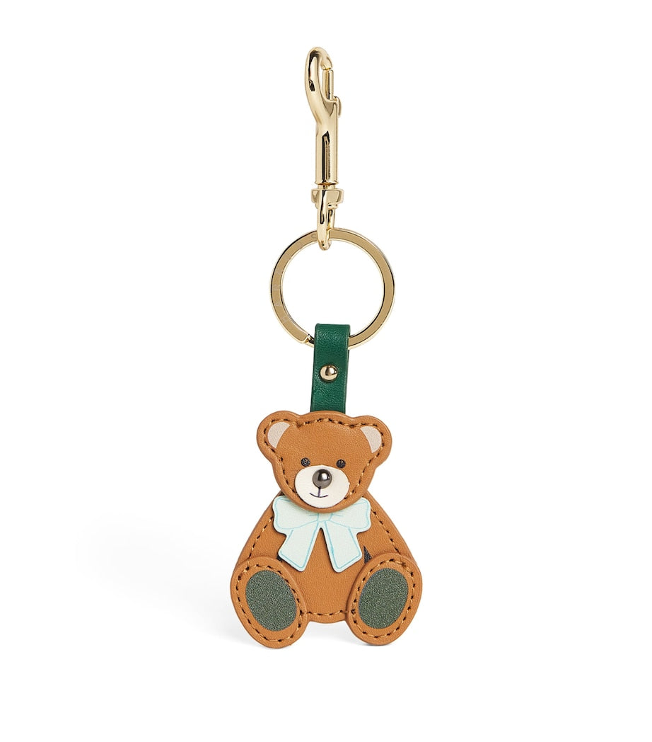 Harrods leather keyring Bear silhouette - British product
