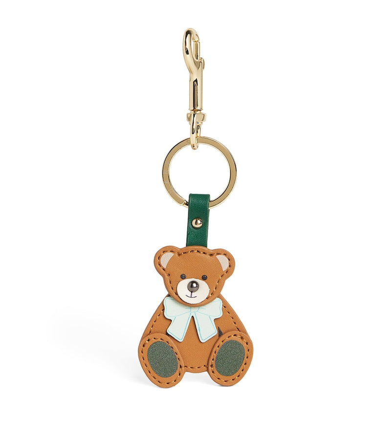 Harrods leather keyring Bear silhouette - British product