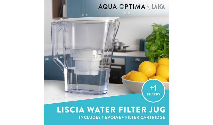 Aqua Optima Liscia water filter jug 2.5 litres - British product