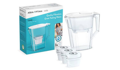 Argos Aqua Optima Liscia Water Filter Jug White 2.5L- Buy online at McGrocer