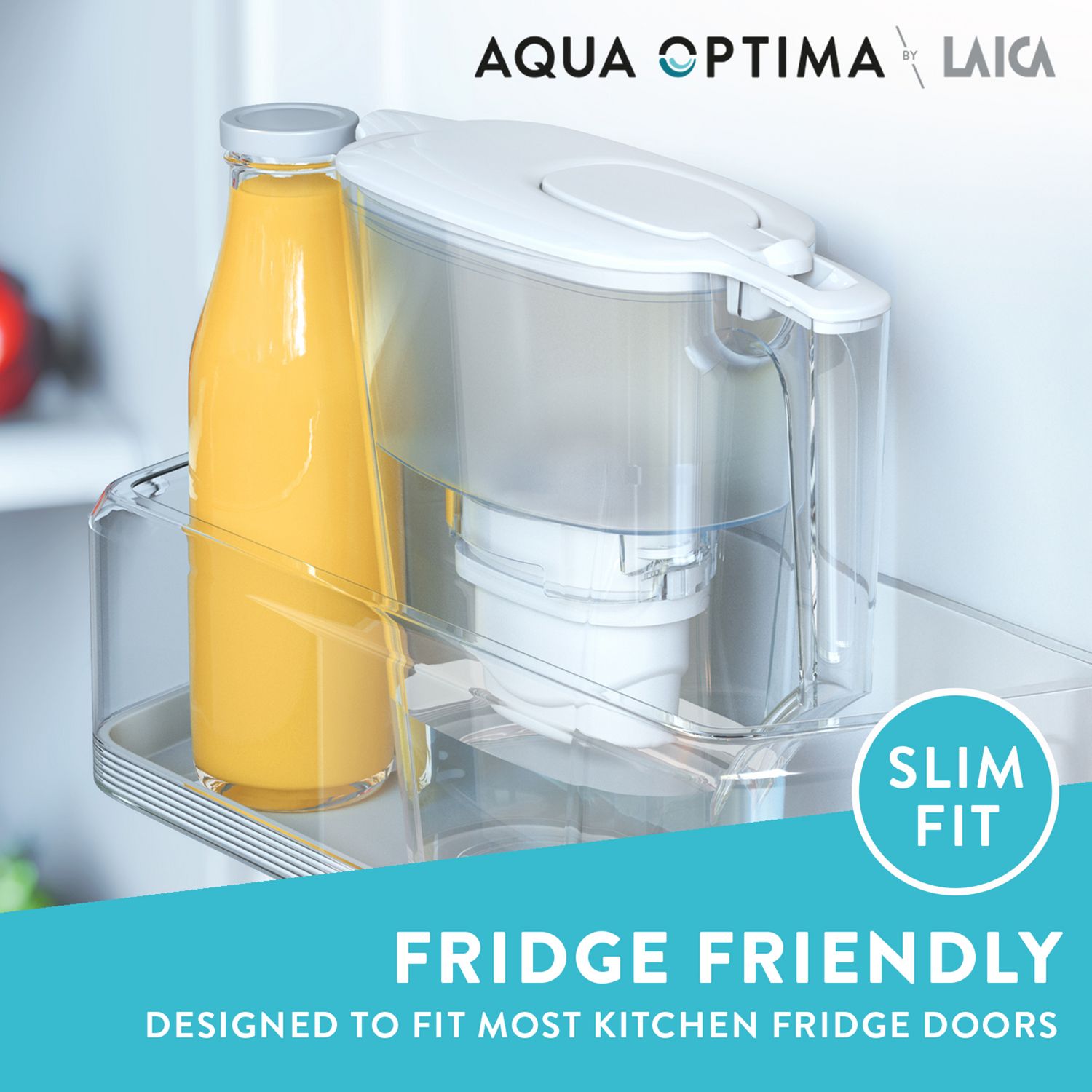 Aqua Optima Liscia water filter jug white 2.5L - British product