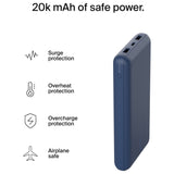 Belkin power bank blue 15W 20000mAh - British product