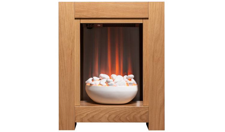 Adam Monet electric fire suite oak H73cm W60cm D20cm (British brand)
