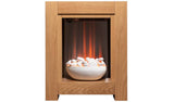 Adam Monet electric fire suite oak H73cm W60cm D20cm (British brand)