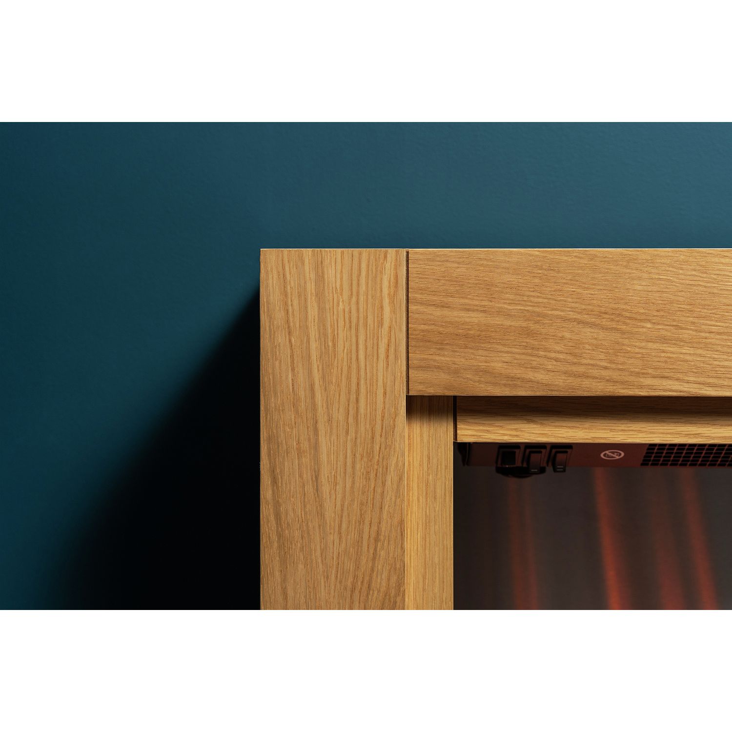 Adam Monet electric fire suite oak H73cm W60cm D20cm (British brand)
