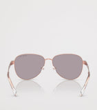 Michael Kors Biarritz Piloten-Sonnenbrille, roségoldfarbener Metallrahmen, importiert aus Großbritannien