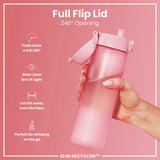 Ion8 rose pink water bottle 500ml, UK version