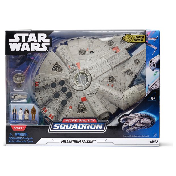Star Wars Micro Galaxy Squadron Millennium Falcon collectible toy 22.5cm (British brand)