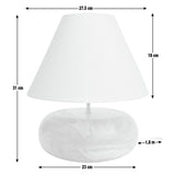 Habitat Pebble Mango Wood Table Lamp Natural and White, UK version