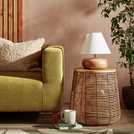Habitat Pebble Mango Wood Table Lamp Natural and White, UK version