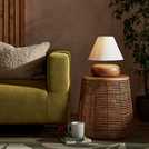 Habitat Pebble Mango Wood Table Lamp Natural and White, UK version