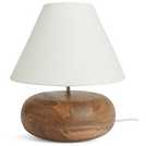 Habitat Pebble Mango Wood Table Lamp Natural and White, UK version
