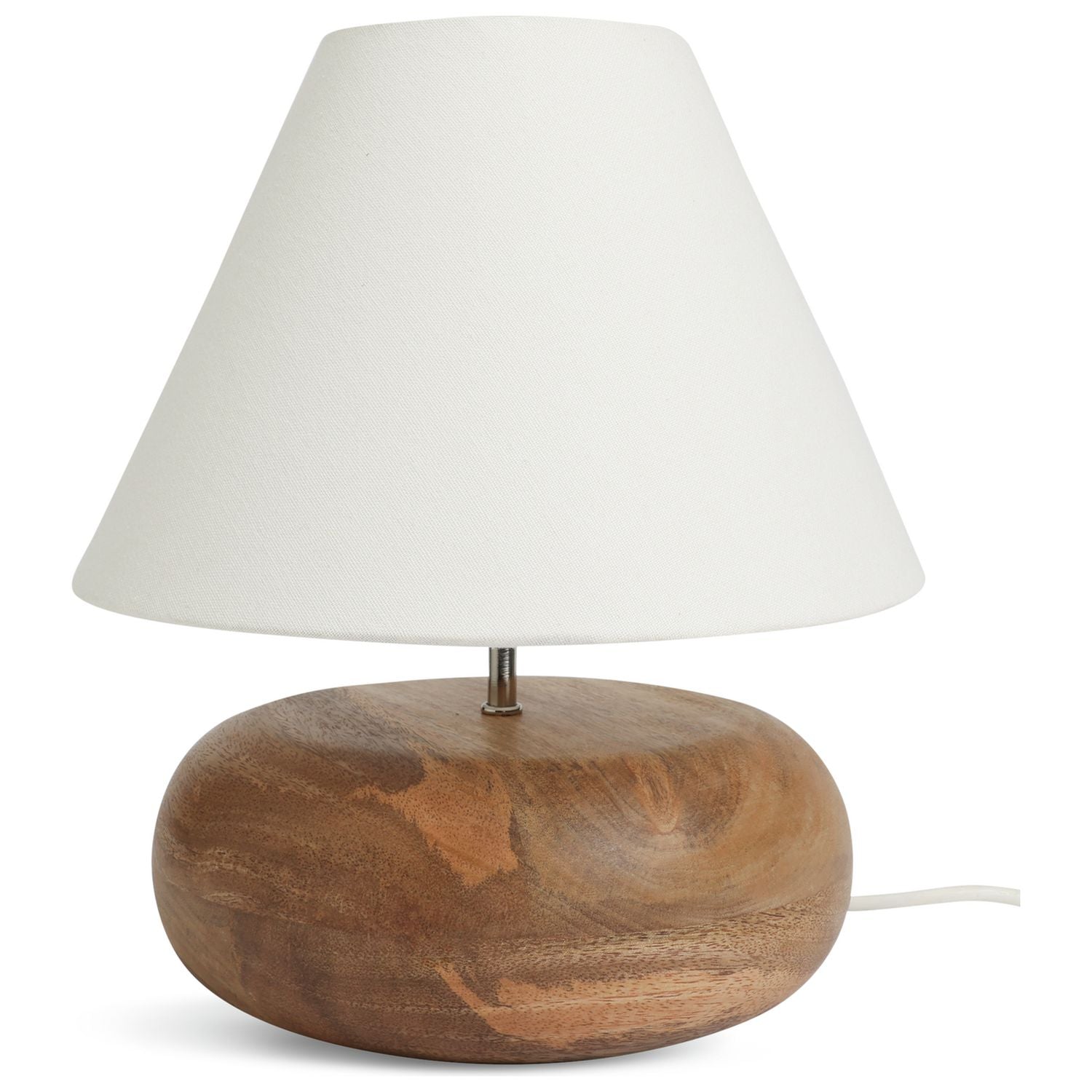 Habitat Pebble Mango Wood Table Lamp Natural and White, UK version