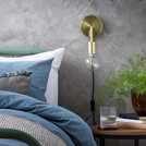 Argos Home Rayner Brass Plug-in Wall Light - British product