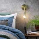 Argos Home Rayner Brass Plug-in Wall Light - British product