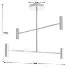 Habitat black steel LED flush ceiling light with exposed bulbs, H51.8 x 63cm, UK version