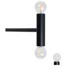 Habitat black steel LED flush ceiling light with exposed bulbs, H51.8 x 63cm, UK version