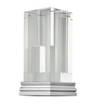 Christofle clear glass perspective vase, 28.5cm height - British product