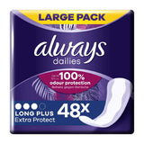 Always Dailies Long Plus Extra Protect Panty Liners x48 Women's Toiletries Boots   