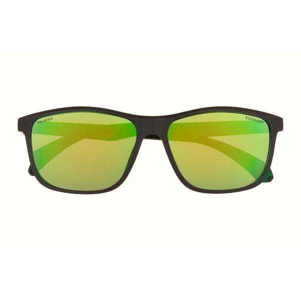 Superdry men's sunglasses SDS-5014 black frame green mirror - British product