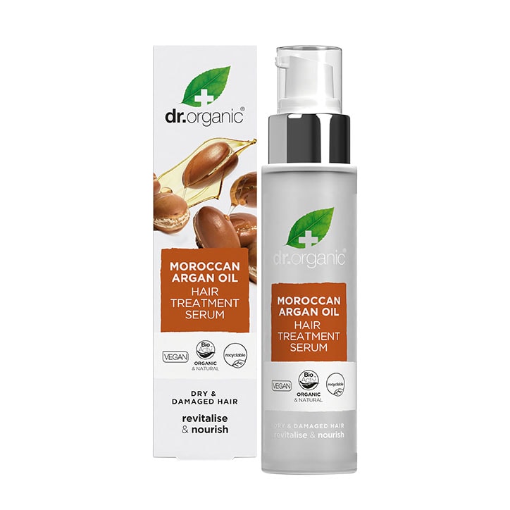 Dr Organic Moroccan Argan Oil Hair Treatment Serum 100ml Natural Hair Oil & Serum Holland&Barrett   