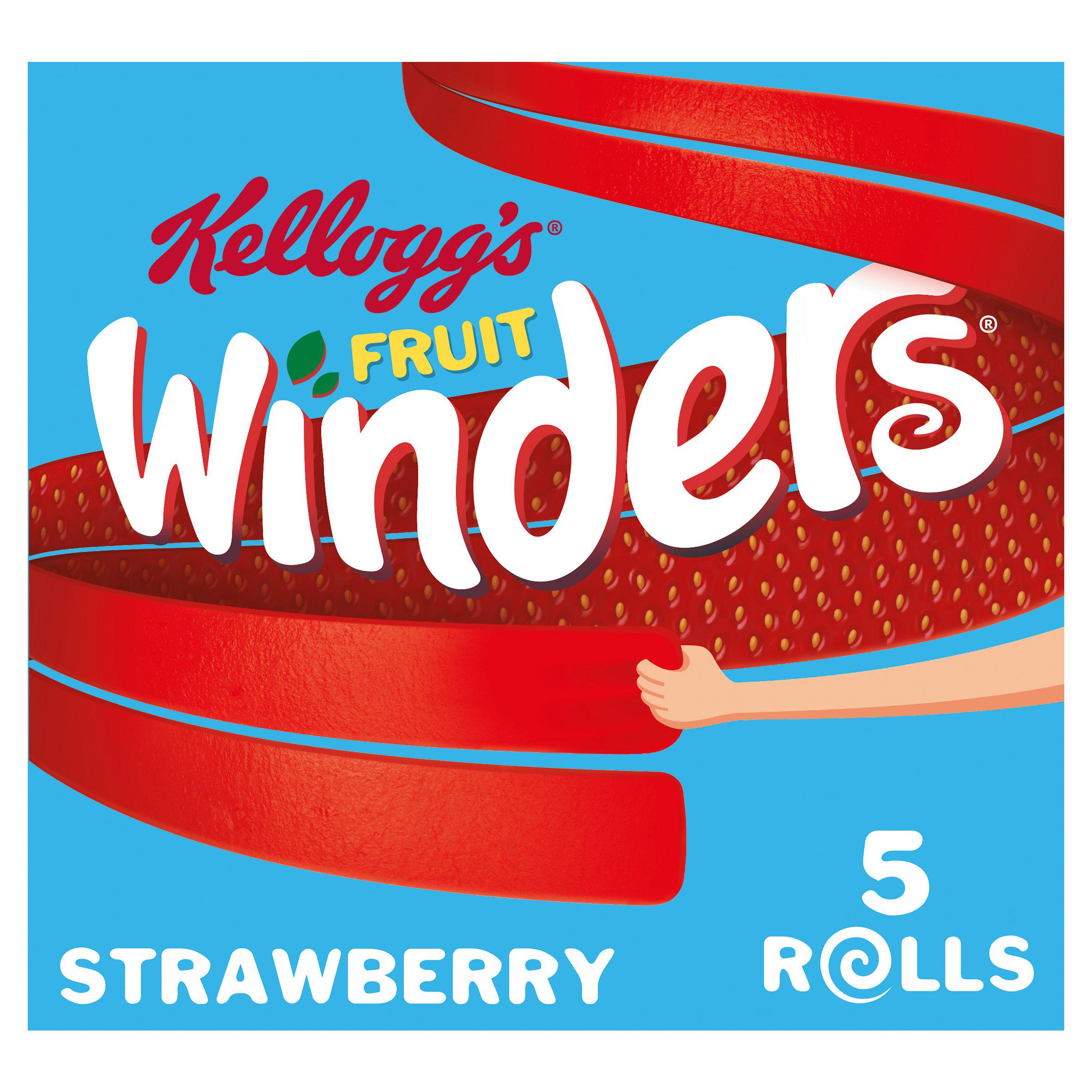Kellogg's Fruit Winders Strawberry Snack 5x17g Lunchbox snacking Sainsburys   