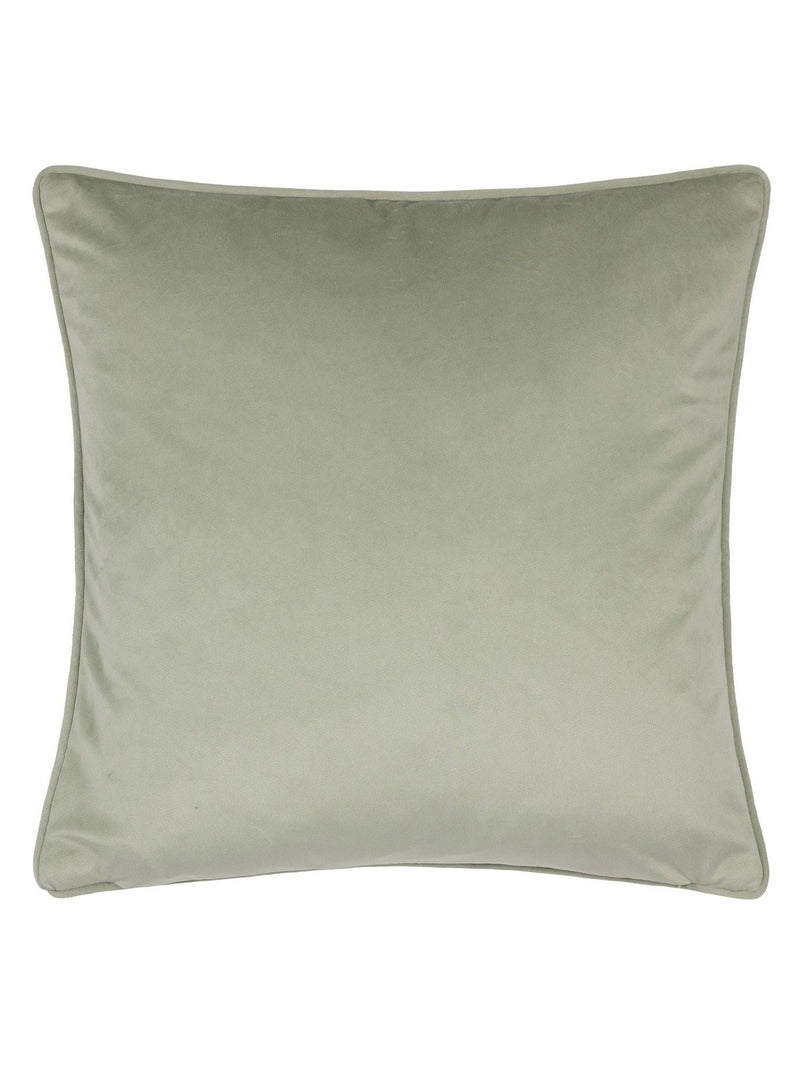 Wylder cushion celandine floral velvet piped 43cm, imported from the UK