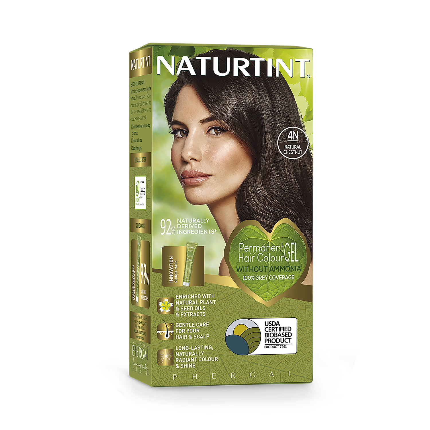 Naturtint permanent hair colour Chestnut 4N (British brand)