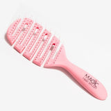 Magic hair brush detangler in pink with fashion wallet, UK version