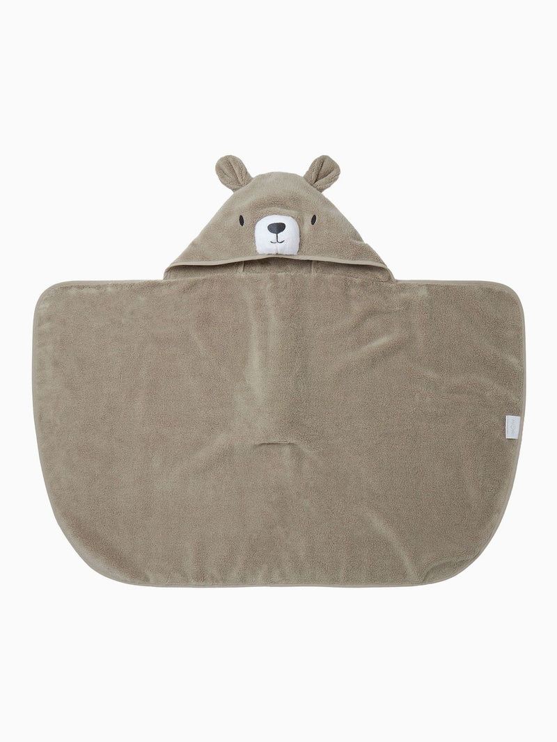 MORI bear hooded baby towel 75x75cm - British product