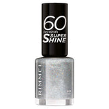 Rimmel 60 Seconds Glitter Nail Polish Silver 8ml All Sainsburys   