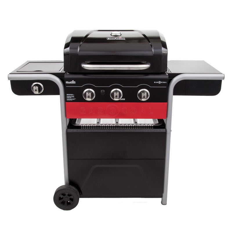 Char-Broil 3 burner gas and charcoal hybrid barbecue - British product