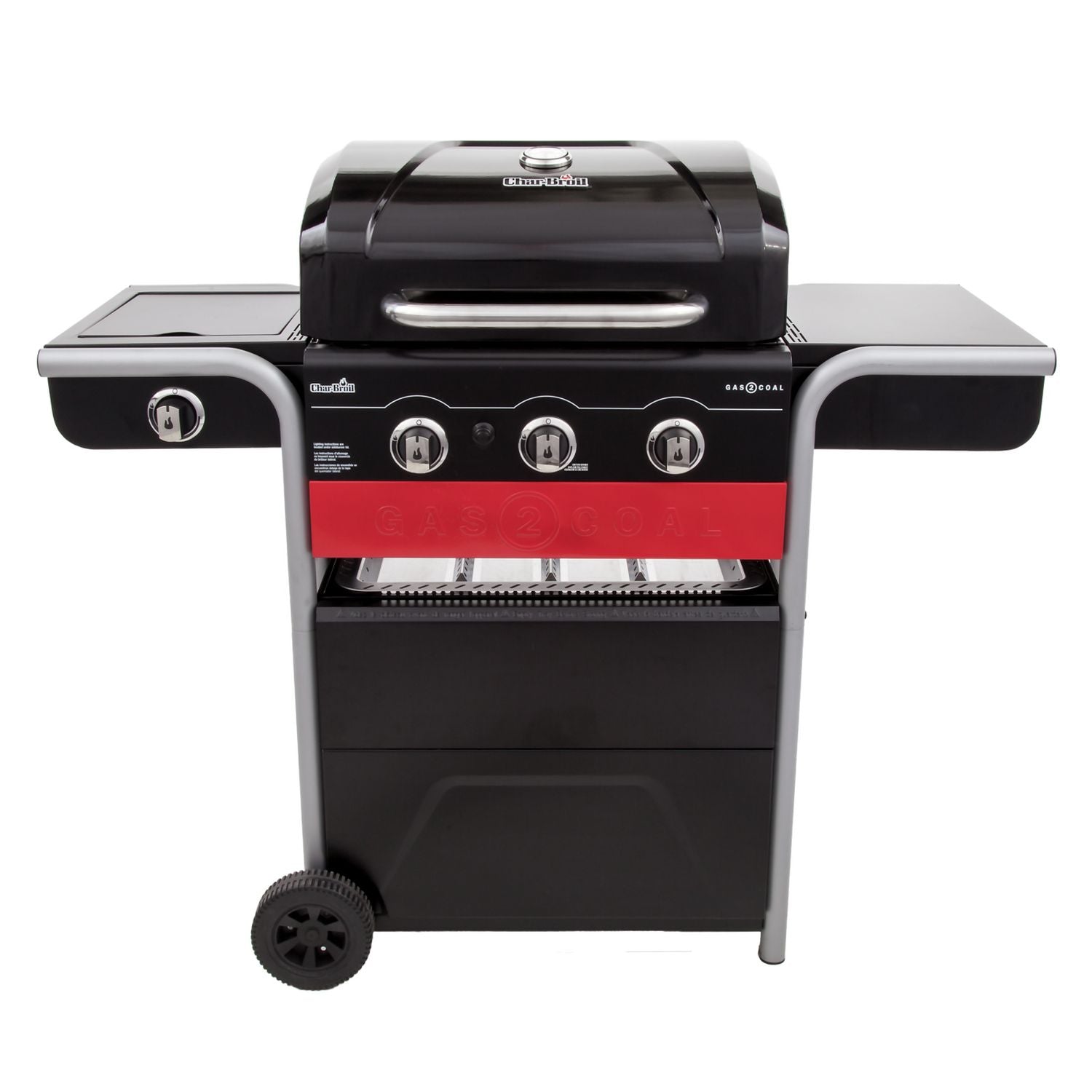 Char-Broil 3 burner gas and charcoal hybrid barbecue - British product