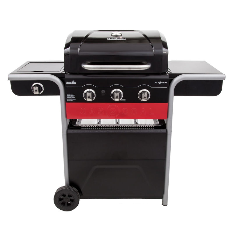 Char-Broil 3 burner gas and charcoal hybrid barbecue - British product