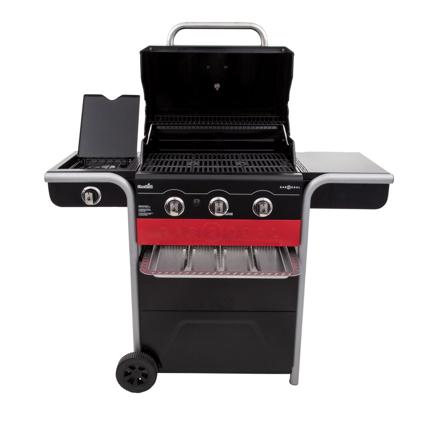 Char-Broil 3 burner gas and charcoal hybrid barbecue - British product