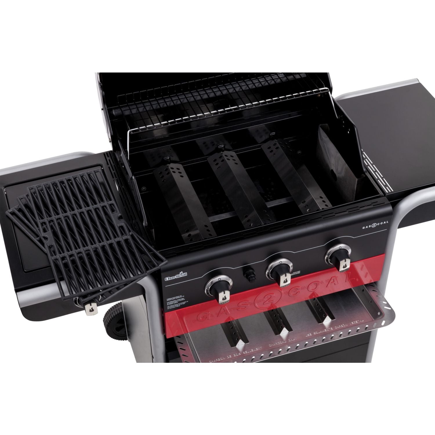 Char-Broil 3 burner gas and charcoal hybrid barbecue - British product