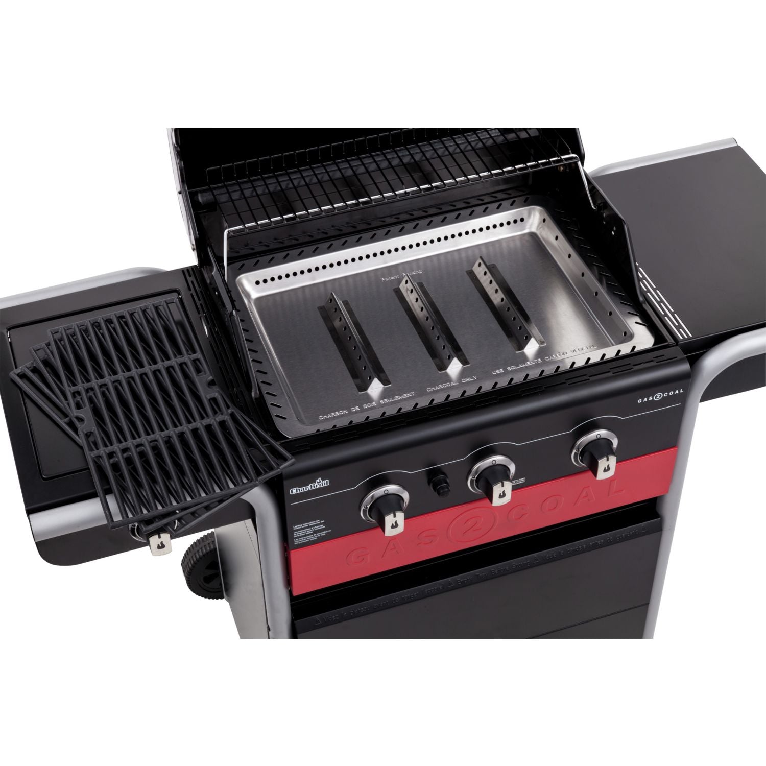 Char-Broil 3 burner gas and charcoal hybrid barbecue - British product