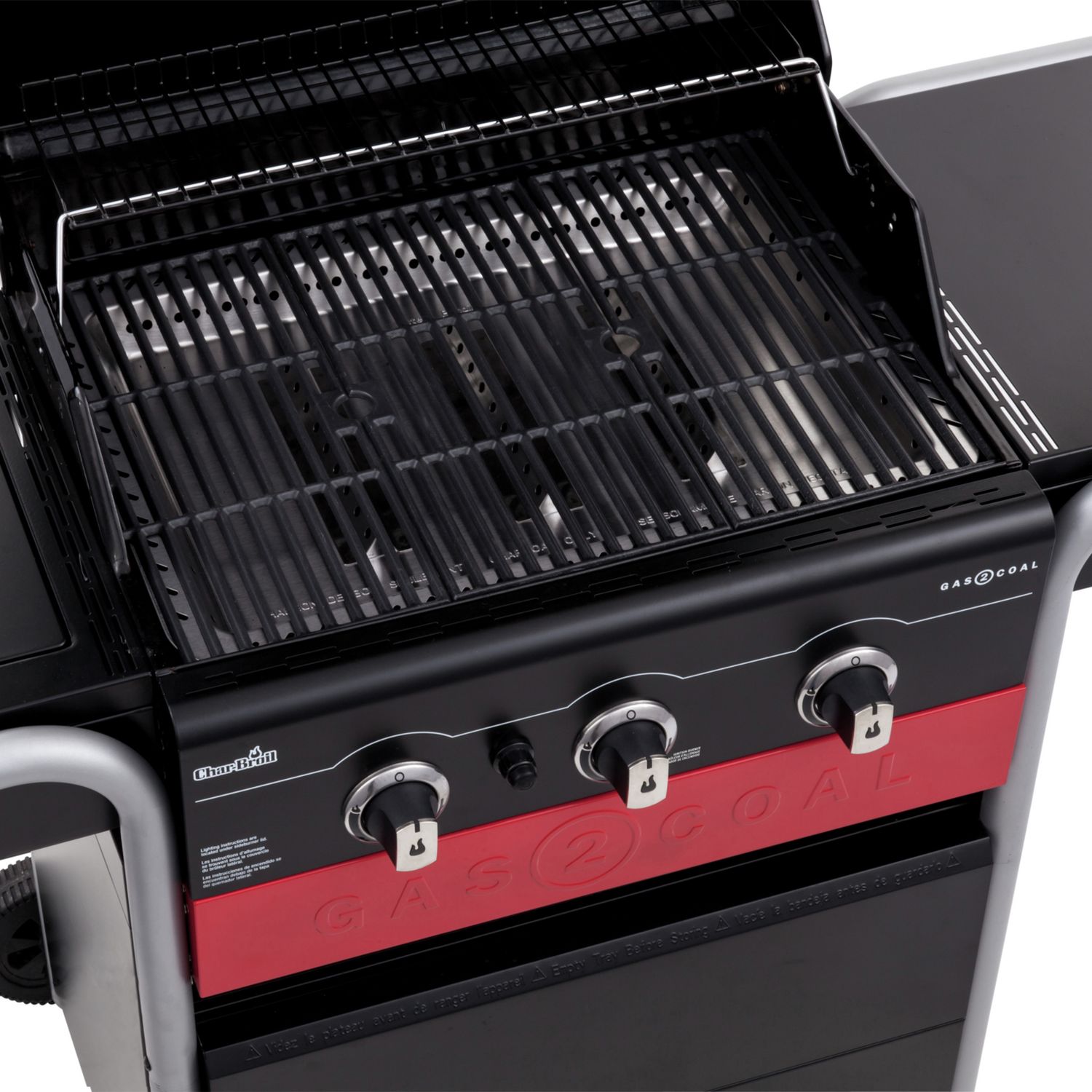 Char-Broil 3 burner gas and charcoal hybrid barbecue - British product