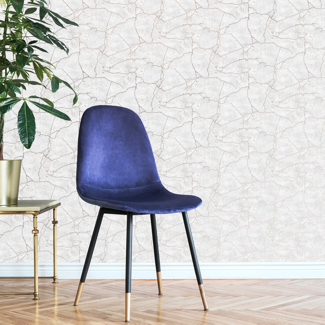 Superfresco Kintsugi Rose Gold wallpaper roll 52cm x 10m (British brand)