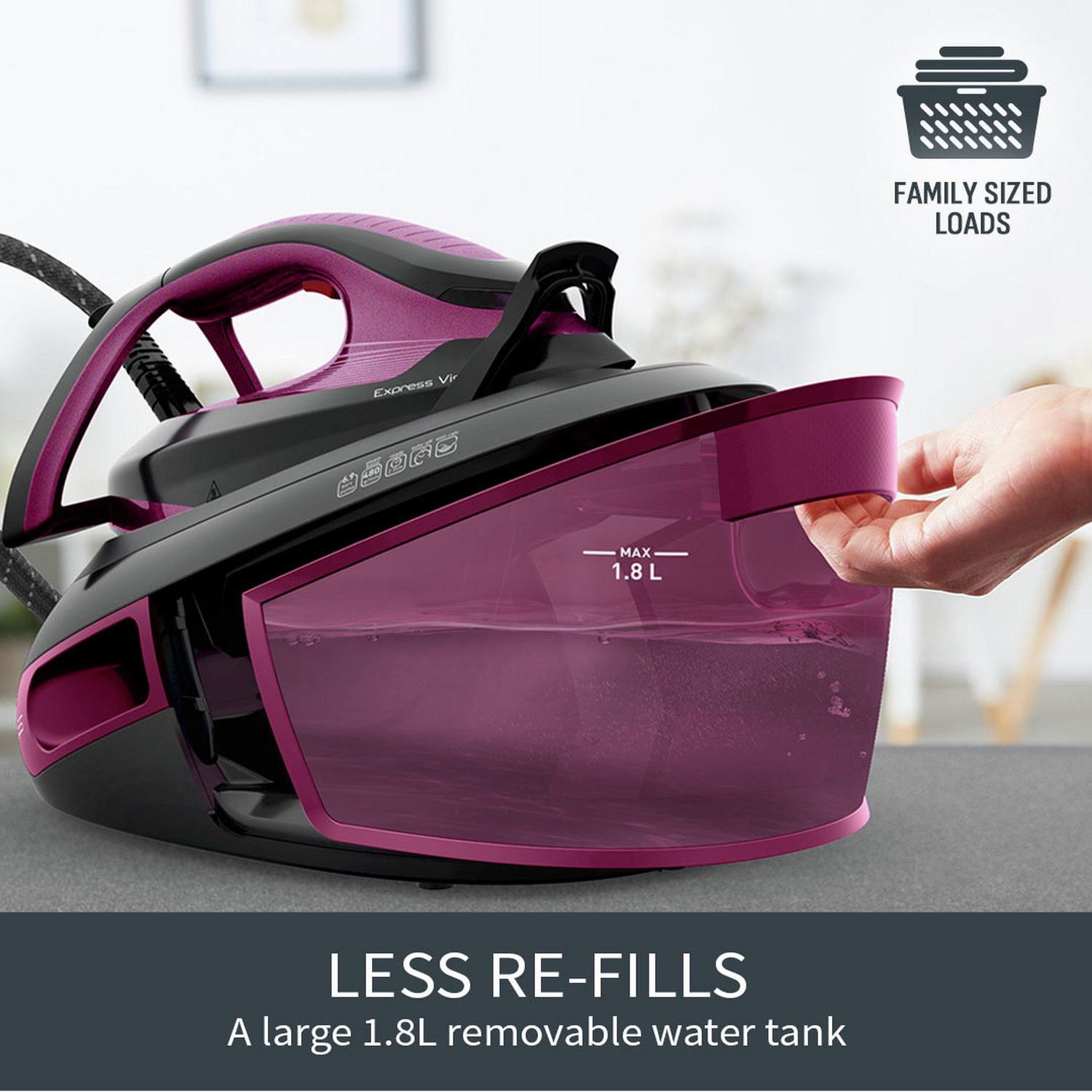 Tefal Express Vision Steam Generator Iron 3.34kg (British brand)