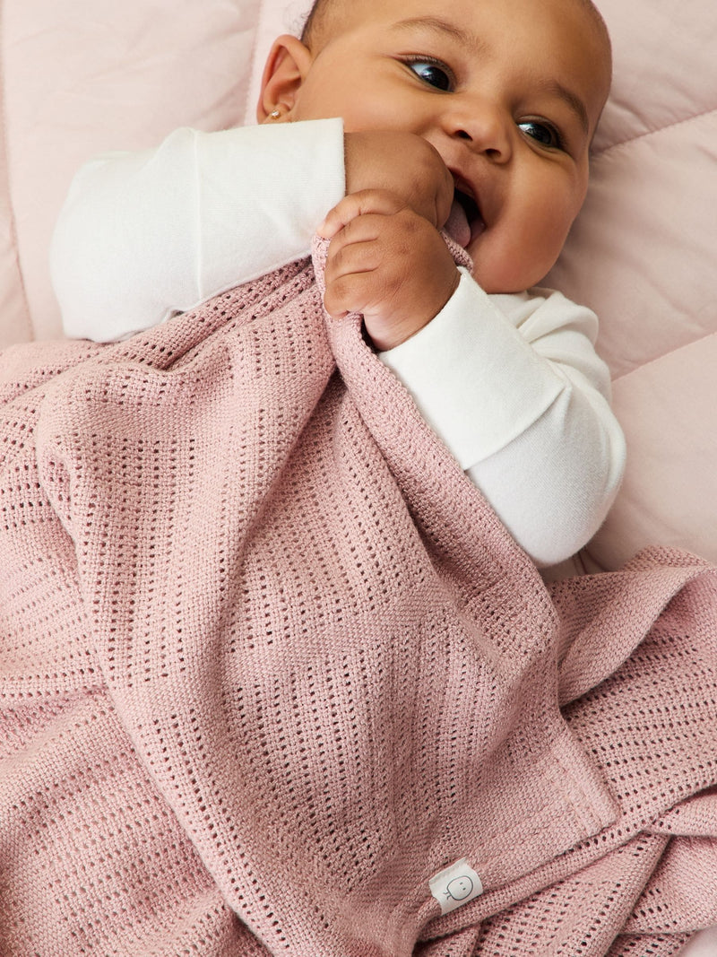 MORI Rose Pink Blend Cellular Baby Blanket