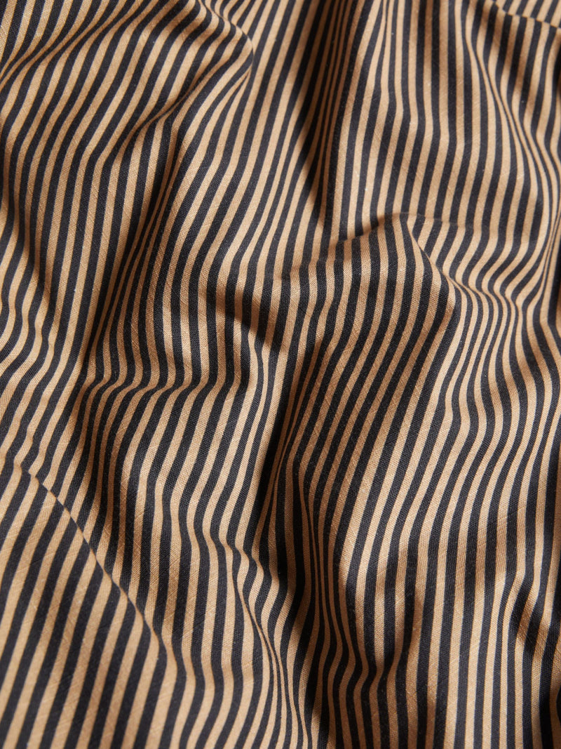 Rockett St George black pencil stripe scalloped duvet cover and pillowcase set, imported from the UK