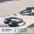 Sony WH-CH720N over-ear noise cancelling wireless headphones black (British brand)