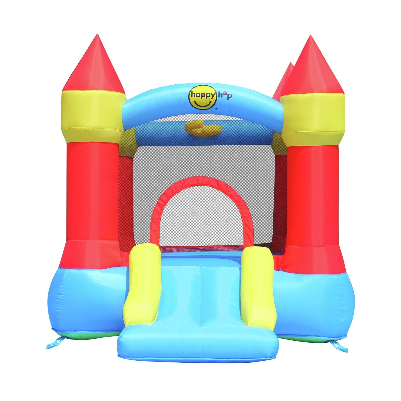 Happy Hop inflatable castle bouncer with slide and hoop large, UK version