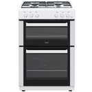 Bush twin cavity gas cooker in white, 60cm - British product