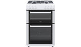 Bush twin cavity gas cooker in white, 60cm - British product