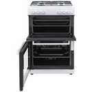 Bush twin cavity gas cooker in white, 60cm - British product