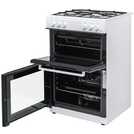 Bush twin cavity gas cooker in white, 60cm - British product