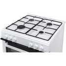 Bush twin cavity gas cooker in white, 60cm - British product
